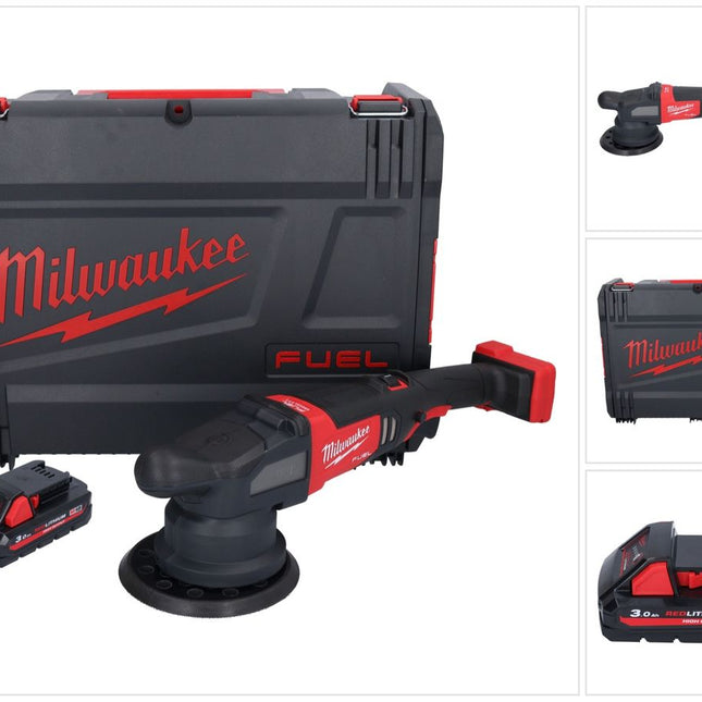 Milwaukee M18 FROP21-301X Akumulatorowa polerka mimośrodowa 18 V 150 mm bezszczotkowa + 1x akumulator 3,0 Ah + skrzynka HD - bez ładowarki