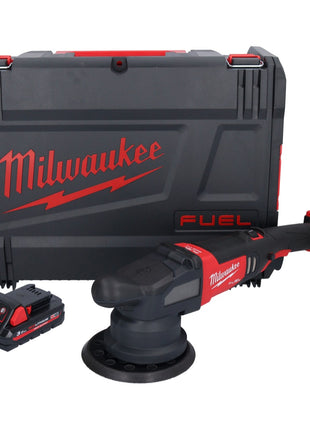 Pulidora excéntrica a batería Milwaukee M18 FROP21-301X 18 V 150 mm sin escobillas + 1x batería 3.0 Ah + caja HD - sin cargador