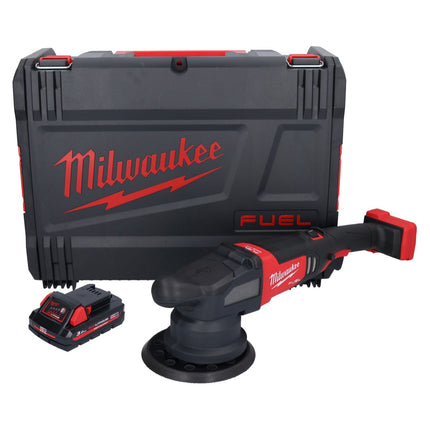 Pulidora excéntrica a batería Milwaukee M18 FROP21-301X 18 V 150 mm sin escobillas + 1x batería 3.0 Ah + caja HD - sin cargador