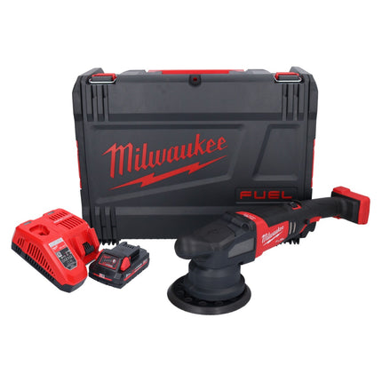 Milwaukee M18 FROP21-301X akumulatorowa polerka mimośrodowa 18 V 150 mm bezszczotkowa + 1x akumulator 3,0 Ah + ładowarka + pudełko HD