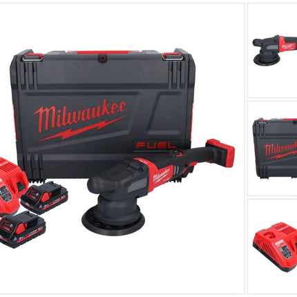 Milwaukee M18 FROP21-302X Akumulatorowa polerka mimośrodowa 18 V 150 mm bezszczotkowa + 2x akumulator 3,0 Ah + ładowarka + pudełko HD