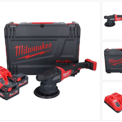 Milwaukee M18 FROP21-552X akumulatorowa polerka mimośrodowa 18 V 150 mm bezszczotkowa + 2x akumulator 5,5 Ah + ładowarka + pudełko HD