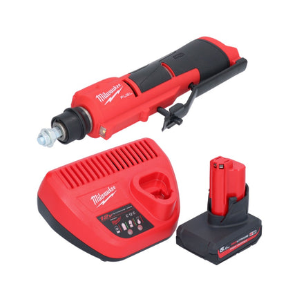 Milwaukee M12 FTB-501 Smerigliatrice a batteria 12 V 7/16" Hex Brushless + 1x batteria 5,0 Ah + caricabatterie