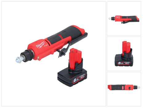 Milwaukee M12 FTB-601 Raschiagomme a batteria 12 V 7/16" Hex Brushless + 1x batteria ricaricabile 6,0 Ah - senza caricabatterie