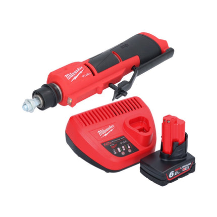 Milwaukee M12 FTB-601 Ponceuse de pneus sans fil 12 V 7/16'' Hex Brushless +1x batterie 6,0 Ah + chargeur