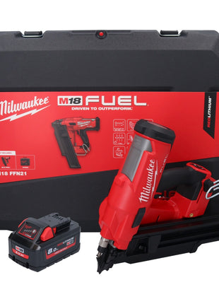 Milwaukee M18 FFN21-801C Gwoździarka akumulatorowa 18 V 50 - 90 mm bezszczotkowa + 1x akumulator 8,0 Ah + walizka - bez ładowarki