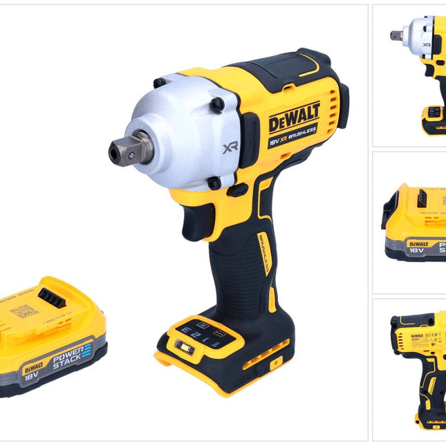 DeWalt DCF 892 N cordless impact wrench 18 V 812 Nm 1/2" brushless + 1x Powerstack battery 1.7 Ah - without charger