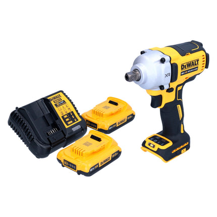 DeWalt DCF 892 D2 cordless impact wrench 18 V 812 Nm 1/2" brushless + 2x rechargeable battery 2.0 Ah + charger