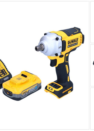 Akumulatorowy klucz udarowy DeWalt DCF 892 H1 18 V 812 Nm 1/2" bezszczotkowy + 1x akumulator Powerstack 5,0 Ah + ładowarka