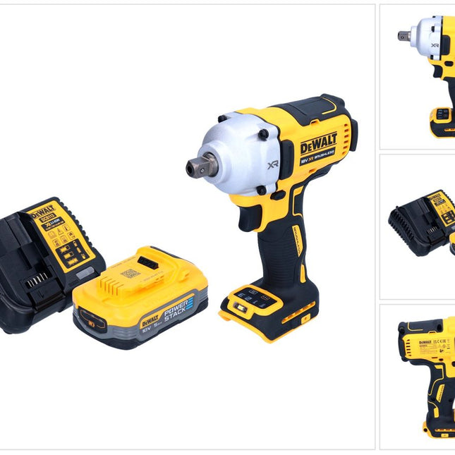 Avvitatore a impulsi a batteria DeWalt DCF 892 H1 18 V 812 Nm 1/2" senza spazzole + 1x batteria Powerstack 5,0 Ah + caricatore