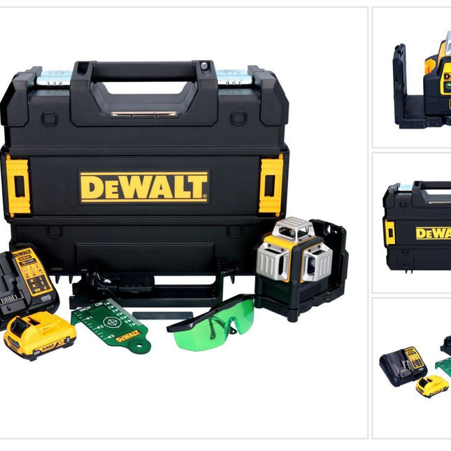 Dewalt DCE 089 D1G laser multilignes sans fil 12 V 3x 360 grn + 1x batterie 2,0 Ah + chargeur + TSTAK