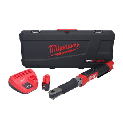 Milwaukee M12 ONEFTR38-201C Chiave dinamometrica digitale a batteria 12 V 135,6 Nm 3/8″ ( 4933464967 ) Brushless + 1x batteria ricaricabile 2,0 Ah + caricatore + custodia