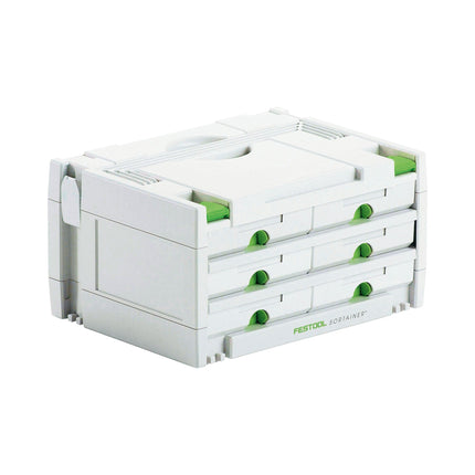 Festool SYS 3-SORT/6 SORTAINER Organizzatore di valigie per utensili Systainer ( 491984 ) 395 x 295 x 210 mm 6 cassetti