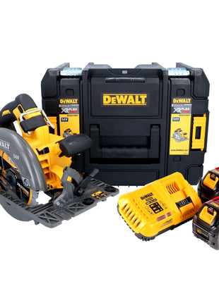 Scie circulaire manuelle à batterie DeWalt DCS 579 T2T 54 V FlexVolt 190 mm sans balais + 2x batteries 6,0 Ah + chargeur + TSTAK