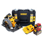 Sierra circular manual a batería DeWalt DCS 579 T2T 54 V FlexVolt 190 mm sin escobillas + 2x baterías 6,0 Ah + cargador + TSTAK