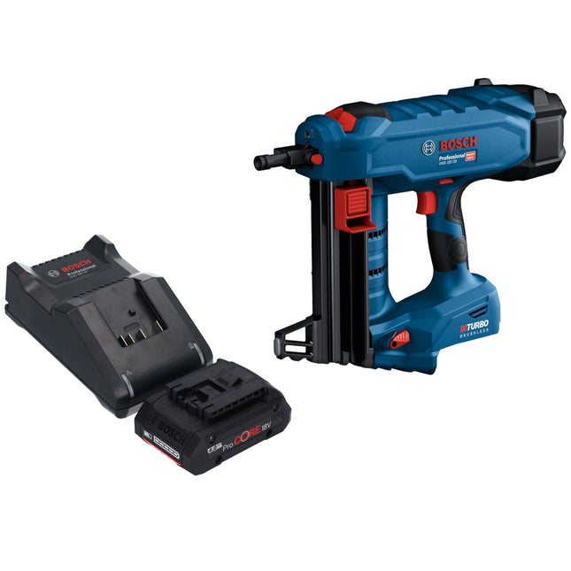 Bosch GNB 18V-38 Professional cordless concrete nailer 18 V 13 - 38 mm BITURBO Brushless + 1x ProCORE battery 4.0 Ah + charger