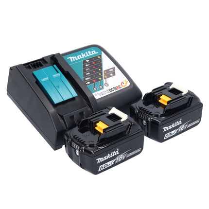 Makita DUC 150 RG201 Motosierra sin cable 18 V 15 cm sin escobillas + 2x batería 6,0 Ah + cargador