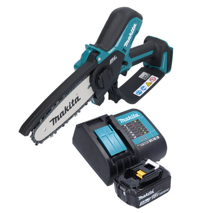 Makita DUC 150 SF01 Motosierra sin cable 18 V 15 cm sin escobillas + 1x batería 3.0 Ah + cargador