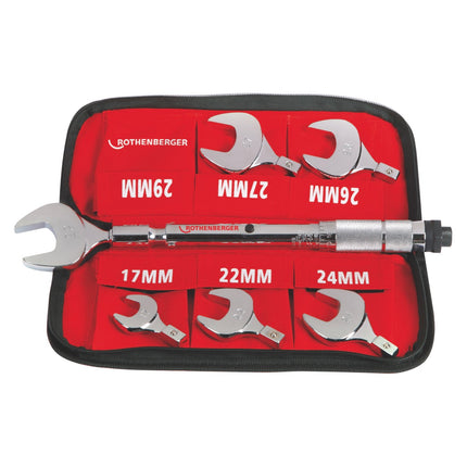 Juego de llaves fijas dinamométricas Rothenberger 7 piezas ( 175001 ) 17 - 29 mm 1/4" - 5/8"