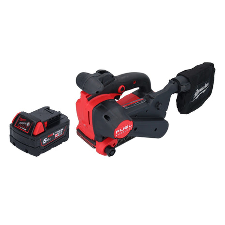 Lijadora de banda a batería Milwaukee M18 FBTS75-501 18 V 75 x 457 mm sin escobillas + 1x batería 5,0 Ah - sin cargador