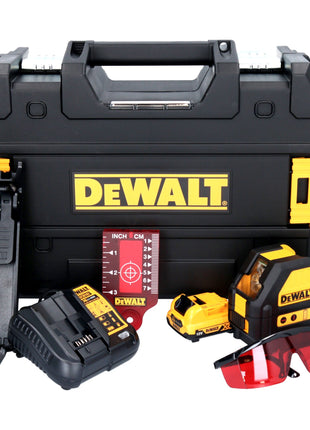 DeWalt DCE 088 D1R láser de línea a batería 12 V rojo + 1x batería 2,0 Ah + cargador + TSTAK