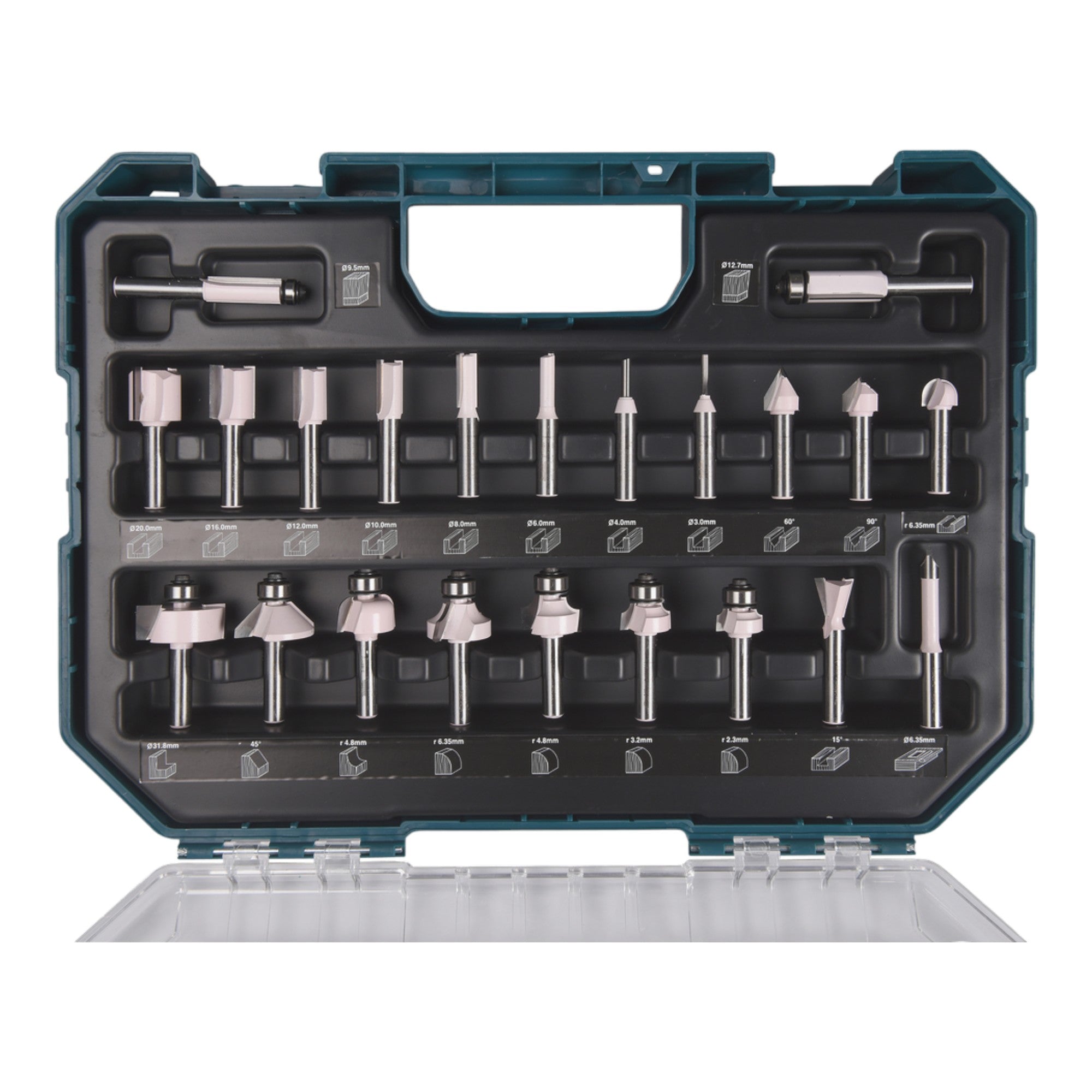 Makita Fraeser Set D 74778 22 tlg 8 mm Schaft fuer den Moebelbau Schreiner Tischlerarbeiten und Heimwerker 2 - toolbrothers