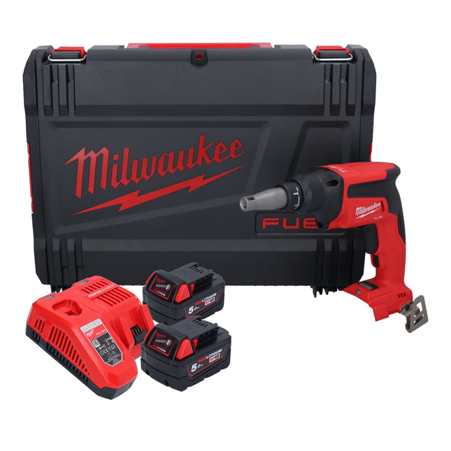 Milwaukee M18 FSG-502X cordless drywall screwdriver 18 V 13 Nm brushless + 2x rechargeable battery 5.0 Ah + charger + HD box