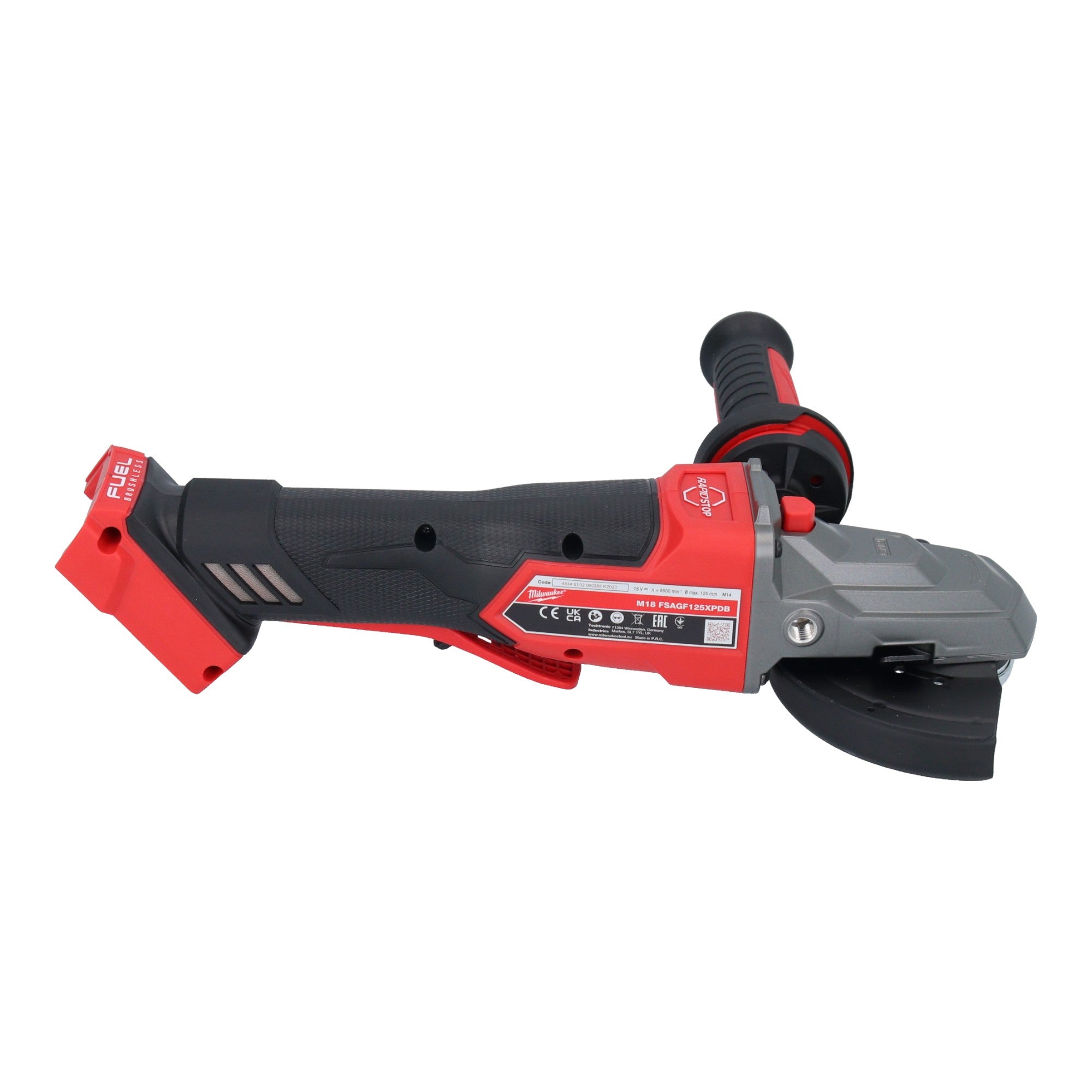 Milwaukee M18 FSAGF125XPDB 801X Akku Flachkopf Winkelschleifer 18 V 125 mm Brushless 1x Akku 8 0 Ah Ladegeraet HD Box 4 - toolbrothers