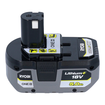 RYOBI RB18LL50F12B 2x akumulator 18 V 5,0 Ah / 5000 mAh Li-Ion ( 5133004831 ) ze wskaźnikiem poziomu naładowania