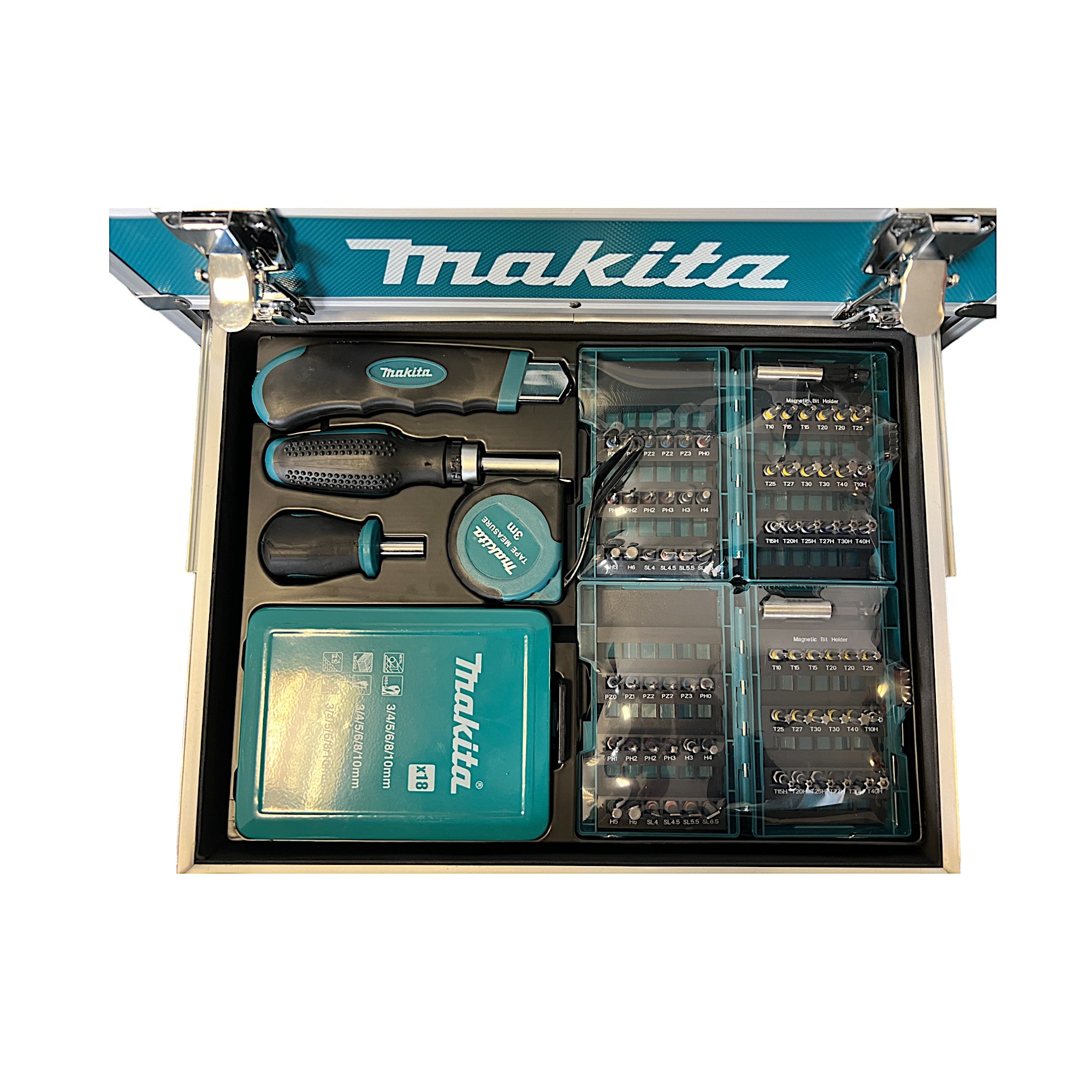Makita DHP 482 RFX9 Akku Schlagbohrschrauber 18 V 62 Nm 2x Akku 3 0 Ah Ladegeraet Zubehoer Set Koffer 3 - toolbrothers