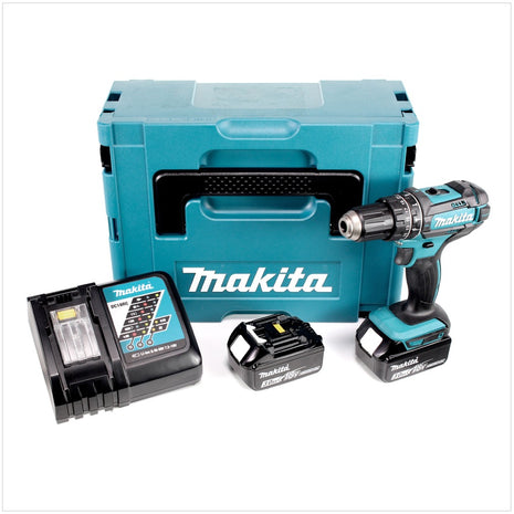 Makita DHP 482 RFJ Akku Schlagbohrschrauber 18V 62Nm + 2x Akkus 3,0Ah + Ladegerät im Makpac - Toolbrothers