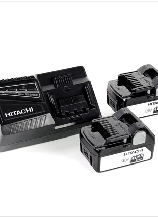 Hitachi WH 18 DGL 18V Akku Schlagschrauber im Hitachi System Case HSC Typ 2 + 2x Hitachi BSL 1840 18 V 4,0 Ah Akku + 1x Hitachi UC 18YFSL Akku Ladegerät 14,4 - 18 V - Toolbrothers