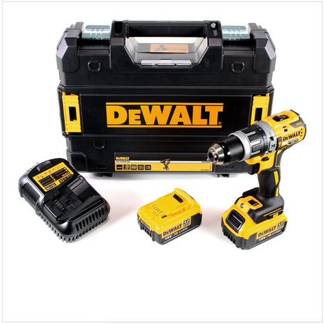 DeWalt DCD 796 M2 Akku Schlagbohrschrauber Brushless 18V 70Nm + 2x Akkus 4,0 Ah + 1x Schnellladegerät in TSTAK - Toolbrothers