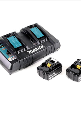 Makita DUC 353 PM2 Akku Kettensäge 36V ( 2x18V ) Brushless 35 cm + 2x 4,0 Ah Akku + Doppelladegerät - Toolbrothers