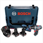 Bosch GSR 12V-15 FC Professional FlexiClick Akku Bohrschrauber mit 2 x 4 Ah Akkus + Lader in L-Boxx - Toolbrothers