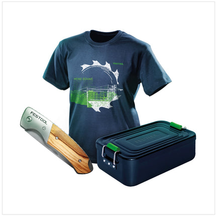 Festool Fan Paket 2017 mit T-Shirt Größe XL + Vesper Brotdose + Klapp Messer - Toolbrothers