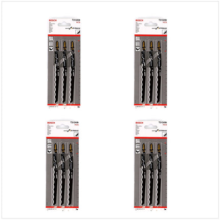 Bosch 12x Stichsägeblätter T 313 AW 126mm ( 4x 2608635187 ) zum Sägen in weichen Werkstoffen - Toolbrothers