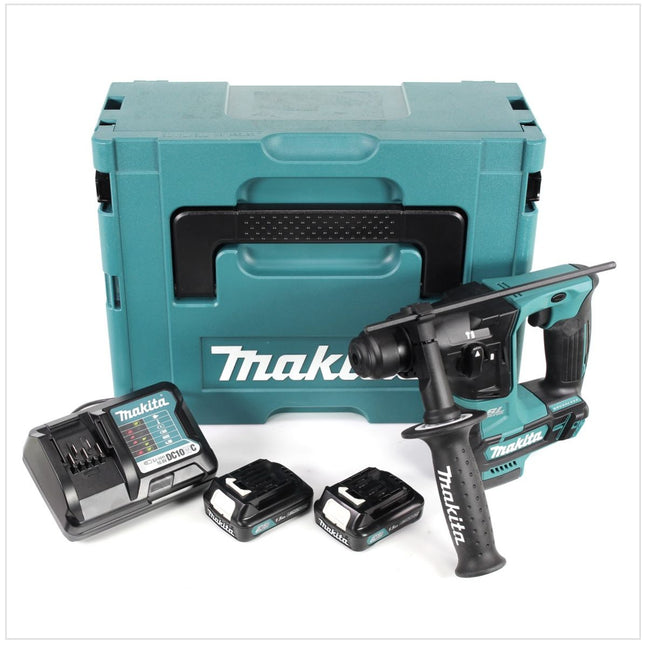 Makita HR 166 DRYJ 10,8 V SDS-Plus Brushless Akku Bohrhammer + 2 x 1,5 Ah Akku + Ladegerät im Makpac - Toolbrothers