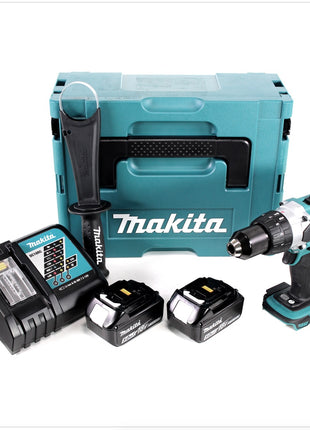 Makita DDF 458 RTJ 18 V Akku Bohrschrauber 91 Nm im Makpac mit 2x BL1850 B 5,0 Ah Akku und DC18RC Ladegerät - Toolbrothers