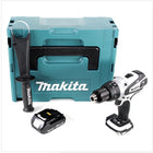 Makita DDF 458 W Y1J 18 V Akku Bohrschrauber 91 Nm in weiß im Makpac mit 1x BL1815N 1,5 Ah Akku - Toolbrothers