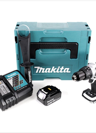 Makita DDF 458 W RF1J 18 V Akku Bohrschrauber 91 Nm in weiß im Makpac mit 1x 3,0 Ah Akku und Ladegerät - Toolbrothers