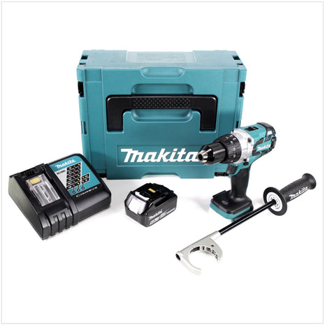 Makita DDF 481 RT1J Akku Bohrschrauber 18 V 115 Nm + 1x Akku 5,0Ah + Schnellladegerät im Makpac 2 - Toolbrothers