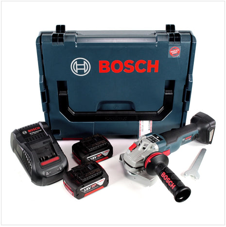 Bosch GWS 18 V-125 SC Professional Akku Winkelschleifer 125mm brushless in L-Boxx mit 2x GBA 5,0 Ah Akku und GAL 1880 CV Ladegerät - Toolbrothers