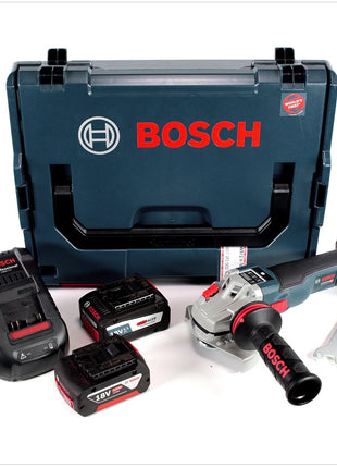 Bosch GWS 18 V-125 SC Professional Akku Winkelschleifer 125mm brushless in L-Boxx mit 2x GBA 5,0 / 6,3 Ah EneRacer Akku und GAL 1880 CV Ladegerät - Toolbrothers