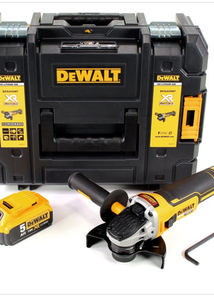 DeWalt DCG 405 NT Akku Winkelschleifer 18V 125mm Brushless + 1x Akku 5,0Ah + TSTAK - ohne Ladegerät - Toolbrothers