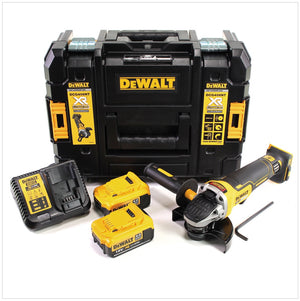 DeWalt DCG 406 M2 Akku Winkelschleifer 18V 125mm Brushless + 2x Akku 4,0Ah + Ladegerät + TSTAK