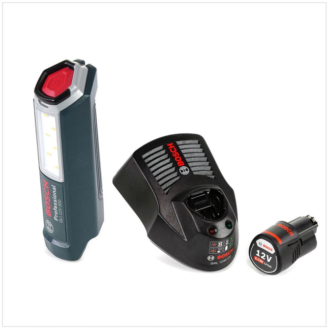 Bosch Professional GLI 12V-300 Akku Lampe + 1x GBA 12V 2,0 Ah Akku + GAL 1230 Ladegerät - Toolbrothers