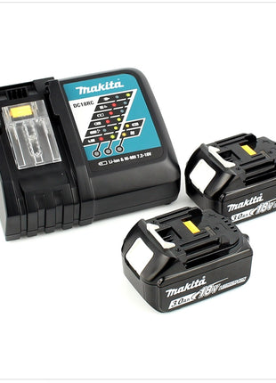 Makita DHP 483 RFJ Trapano avvitatore a percussione brushless a batteria 18 V in valigetta MAKPAC + 2x Batterie 3,0 Ah + Caricatore rapido