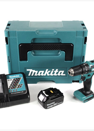 Makita DHP 483 RT1J Trapano avvitatore a percussione brushless a batteria 18 V in valigetta MAKPAC + 1x Batteria 5,0 Ah + Caricatore rapido