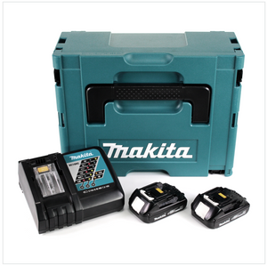 Makita Power Source Kit 18V mit 2x BL1815N Akku 1,5Ah + DC18RC Ladegerät + Makpac